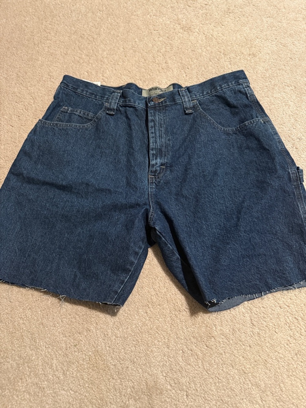Wrangler Dark Blue Denim Cut-Off Shorts